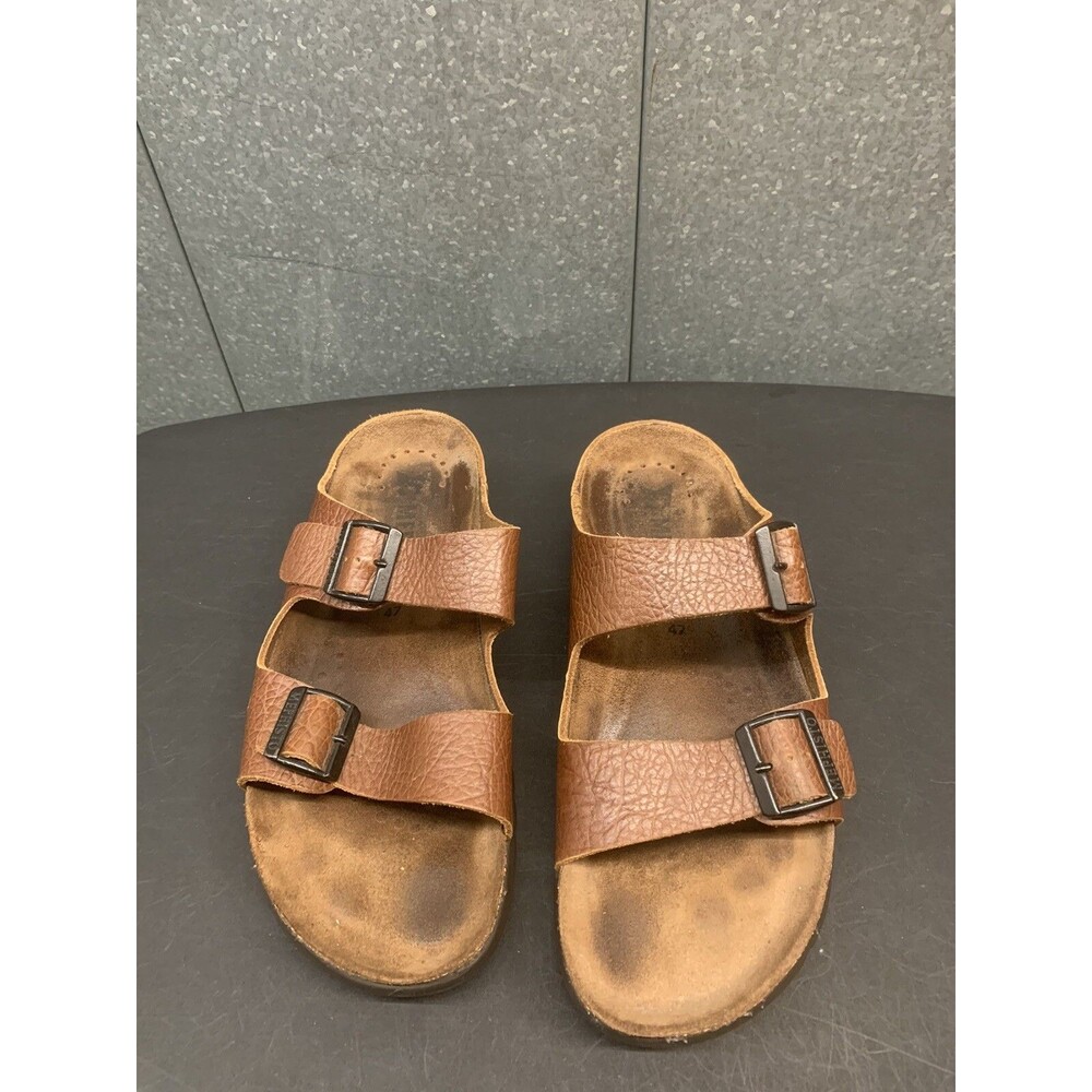 Mephisto Zonder Air Relax Brown Leather Double Strap Sandals MENS SZ EU 47 US 13